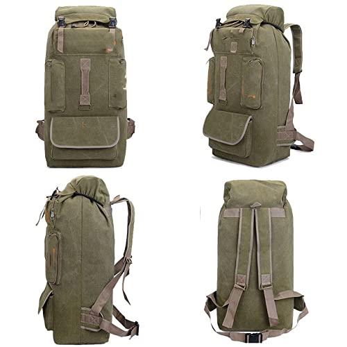 Zaino da Escursionismo Escursionismo Zaino da Campeggio in Tela Borsa da Alpinismo all'aperto Uomo Zaino da Caccia tattico da Viaggio Pesca Attrezzatura da Campeggio (Color : Army Green)