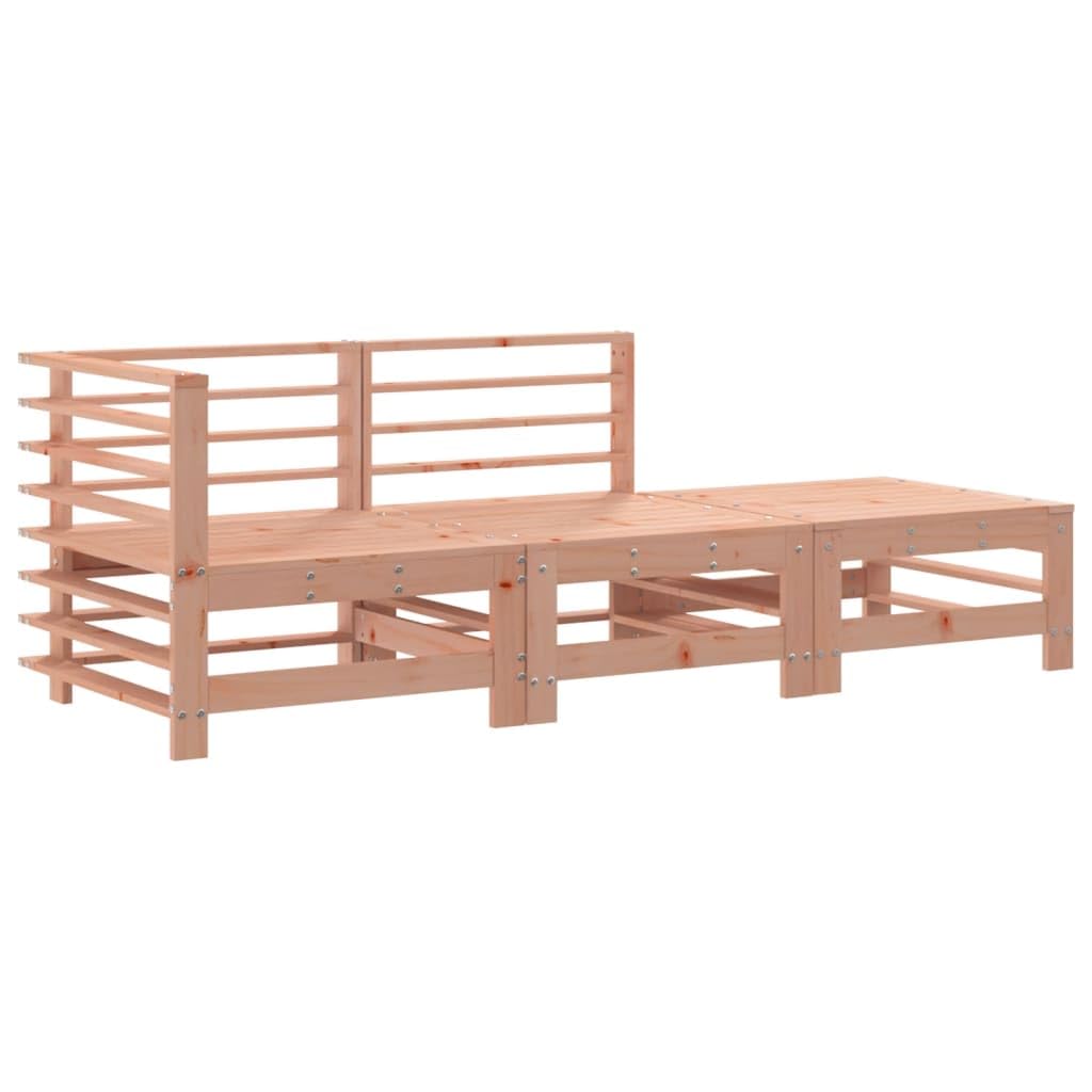 Gartensofa-Set, 3-teilig, aus Tanne Douglas | Robuste und stabile Struktur, dicke Kissen, modulares Design, max. 110 kg pro Sitz