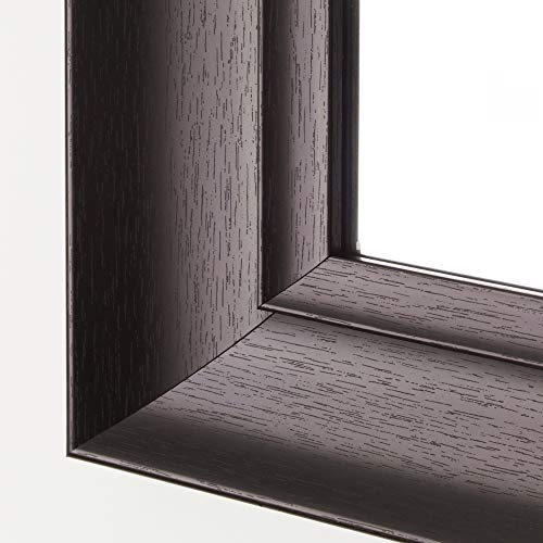 Head West Decorative Espresso Beveled Mirror | Rectangular Shaped - Horizontal & Vertical Mount - Ideal For Bathroom And Living Room Decor - 28.5 X 34.5 Brown #TOP4