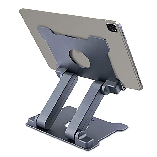 Best Cyber Monday 🔥 Tablet Stand,KABCON Adjustable Aluminum Tablets(7-13.5 inch) Holder for iPad 2017/2018,iPad Pro,Surface Pro Surface Pro 3 4,FIRD HD 10,Samsung Galaxy Tab E,ASUS Transformer with a Carry Bag-Space Grey