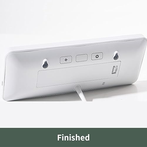 Miniatura 3 de AKDSteel Reloj despertador digital Pantalla LCD Multifuncional Temperatura Humedad Despertador Ultra Delgado Reloj Electrónico Negro