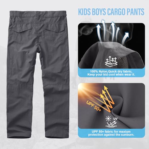 Image of linlon Kids Boys Girls Waterproof Outdoor Hiking Pants Soft Shell Fleece Lined Insulated Pants