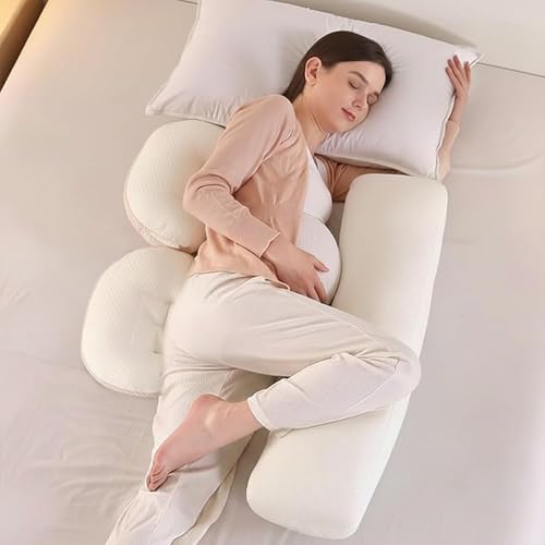 Image of StarAndDaisy Baby Pregnancy Pillow for Women | Maternity Pillow for Pregnancy Sleeping with Cuddle Pillow with Belly Support Adjustable Butterfly Design (LegSupport Pink)