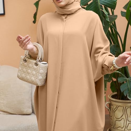 Robe islamique décontractée en tissu fluide de qualité supérieure - 4
