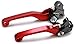 JFG RACING Dirt Bike Foldable Clutch Brake Levers,Clutch Lever Breakaway Levers for CRF450R CRF250R 2004-2006/CR250R CR125R 2004-2007/CRF250X 2004-017/CRF450X 2005-2017 Red
