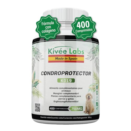 KivéeLabs® 400 Comprimidos Condoprotectores Perros con Mejillón Labios Verdes y Colágeno |...