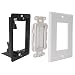 YOEMELY Brush Wall Plate Decora Bristle Insert with Single Gang Mounting Bracket for HDMI AV TV Low Voltage Cables (White)