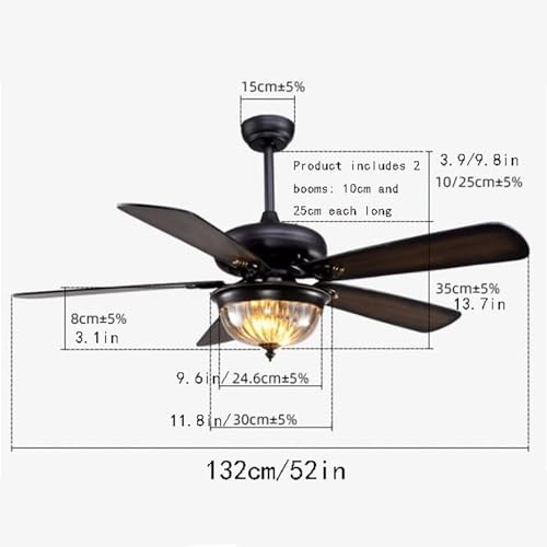 Ventilador de techo con 5 aspas de madera y control remoto 7