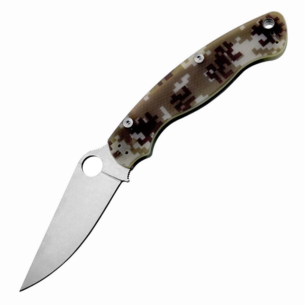 Klappmesser 8.3" scharfes Slim Taschenmesser aus stahl silber, Tarnung G10, Loch edelstahl klinge, Edc Outdoor Messer Survival, Jagdmesser tanto,Tragbare camping messer, Faltbar einhandmesser mit clip