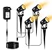 Produktbild LED Gartenbeleuchtung, CHINLY 3W Gartenleuchten, LED-Gartenscheinwerfer mit zusätzlichem 20 m Kabel und Stecker, warmweißes IP65 wasserdicht, Scheinwerfer für den Außenbereich [Energieklasse A +++]