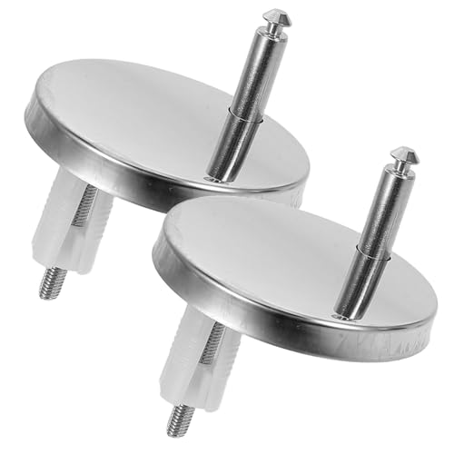 CALLARON 2pares Pernos de Fijación para Asiento de Wc con Tornillos de Plástico y Anclaje de Goma Expansiva de Montaje para Asiento de Inodoro con Bases Metálicas y Sistema de Desmontaje
