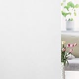 Milchglas Fensterfolie Blickdicht Sichtschutzfolie Selbsthaftend Milchglasfolie Fenster Bad Anti-UV Klebefolie Statisch Kleberlos Folie Für Büro Badzimmer (90 x 400 cm)