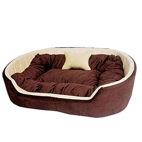 SKYMINT Reversible Dual Ultra Soft Velvet Brown Cream Color Luxury Sofa Bed PET Bed | Dog Bed | CAT Bed | Puppies Puppy Bed | Rabbit Bed (L) (B0CD2Y51BS) Amazon Price History, Amazon Price Tracker