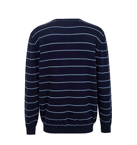 Krumba Mens Oversized Knitted Sweater: Crewneck Striped Long Sleeve Pullover3