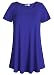 Esenchel Women's Tunic Top Casual T Shirt for Leggings XL Royal Blue