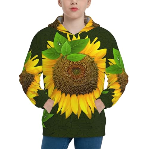 Sunflower Kid Hoodies Boys Sweatshirts Girls Pullover with Pocket