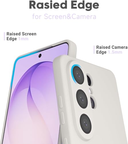Image of DIZORO Microfiber Candy Case Compatible with Samsung S26 Ultra 5g Smooth Touch Cushion Liquid Soft Silicone Gel Rubber Phone Cases Non-Slip Full Body Protective Shockproof Back Cover (Stone)