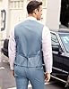COOFANDY Men's Layered Suit Vest Business Dress Ve... #2