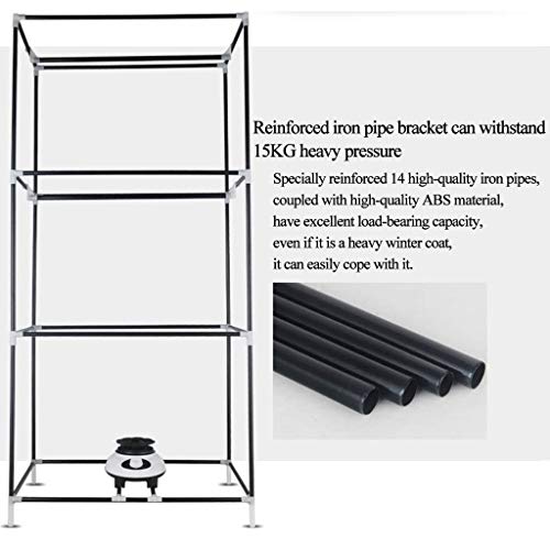 QIMO Clothes Dryer 220v Foldable Electric Portable Household Folding-Dry Machine Adjustable Timer Low Noise for Home,Laundry,Apartment 900W (Blue)