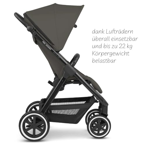 ABC Design Avus Air – Handlicher und komfortabler Buggy für den lebendigen Alltag. Mit großen Lufträdern, flacher Liegeposition und kompaktem Faltmaß – ab Geburt bis 22 kg (weiß)