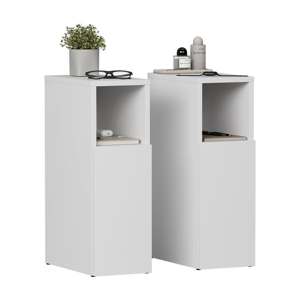 Vicco Table de Nuit Enton Blanc