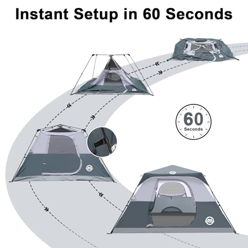 ADSMART Instant Tents for Camping 6 Person Tent Waterproof for Outdoor - Image 3