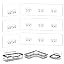 Clear 1 hooks & 3 hooks-6Pack