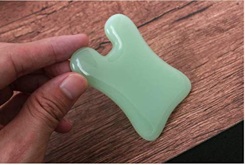 Jade Gua Sha Scraping Massage Tool, Medical Grade Jade Guasha Board, Handmade Tools for SPA Acupuncture Treatment, Reducing Neck and Muscle Pain,