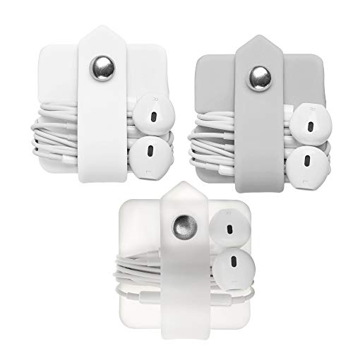 Image of Cord Organizer Earbuds Holder Earphone Wrap Earphones Organizer Headset Headphone Earphone Wrap Winder Cord Manager Cable Winder Set of 3