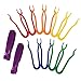 edxeducation Jumbo Tweezers | Set of 12 | For Ages 18m+ | 6 Colors | Plastic Toddler and Pre-School Tweezers | Develop Strength and Coordination for Children with Special Needs