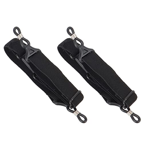 Deago 2 PCS Eye Glasses String Holder Straps - Eyeglass Straps Adjustable Eyewear Retainers Sports Sunglasses & Eyeglasses Holder Straps for Men Women (Black)