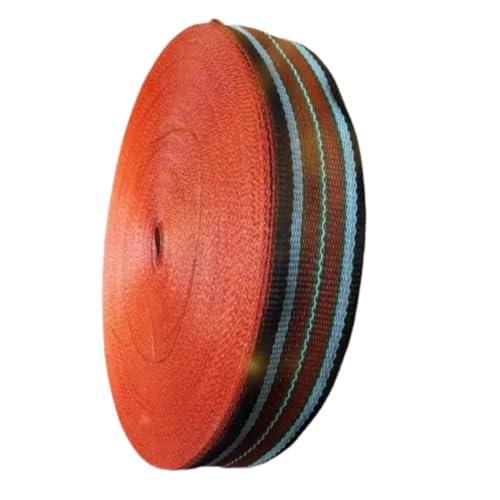 Image of ABB Ropes & Niwars 2 Inch X 50 Meters Plastic Niwars Webbing Roll for Folding Khat, Khatiya, Charpai Folding Bed,Chair, Baskets and Other Art Projects (Orange)