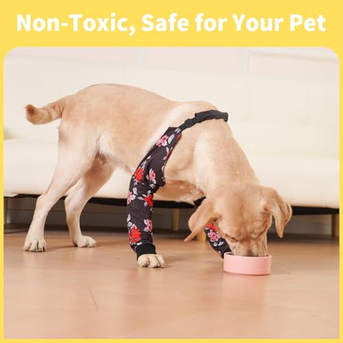Image of LovinPet Dog Elbow Protector Anti-Licking Elbow Sleeve, Adjustable, Comfortable & Durable Front Leg Guard for Medium to Large Dogs, Prevents Licking and Chewing,Dog Sleeve,Dog Leg Sleeve,Red