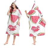 One Size Fit All - Badeponcho Strandtuch Größe: 105 * 79CM, Unisex. Knopfdesign an der Seite, flexibles Achsel-Design, geeignet für die meisten Erwachsenen, Teenager, Mädchen, Jungen, Männer, Frauen usw.