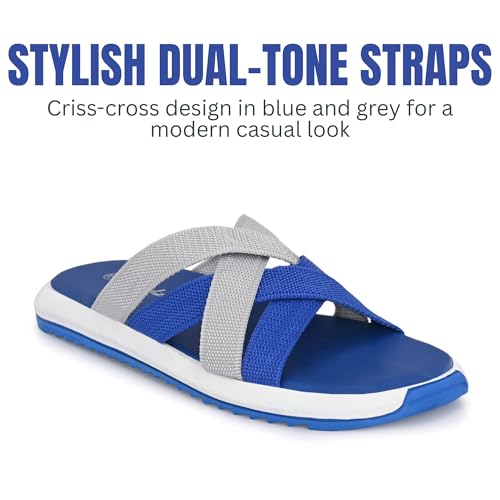 Image of Hirolas Men's Strappy Flip-Flop Slider Slippers