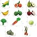 ONEST 11 Pieces Fruits Vegetables Figurines Realistic Detailed Plastic Fruits Vegetables Figures
