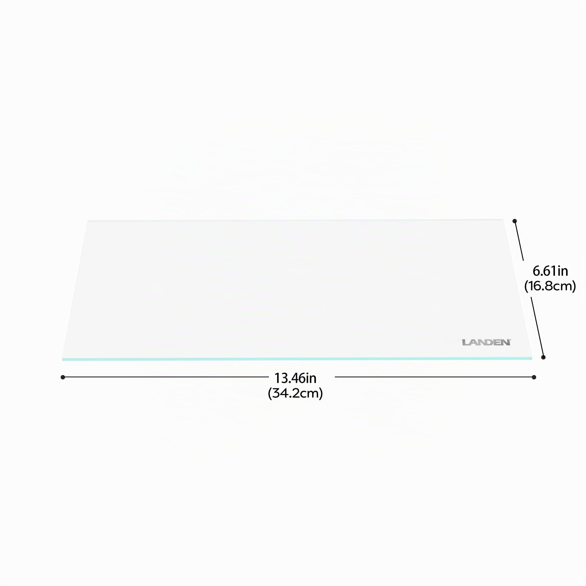 Landen Aquariumdeckel, 4 mm dick, transparent, inkl. 4 Clips für sichere Platzierung, 342 x 168 mm, angepasst an NA362226