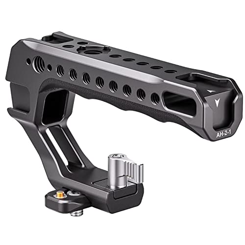 Image of Leofoto AH-2 Camera Top Handle, ARRI Side Locating Sockets, Cold Shoe Mount, Multiple 1 /4 inch-20 Accessory Sockets, Three Option Available (AH-2-1-NATO)