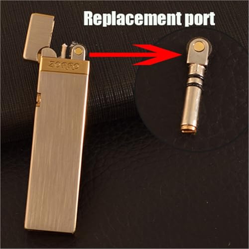 Encendedor de queroseno metálico ultra delgado retro miniatura 4