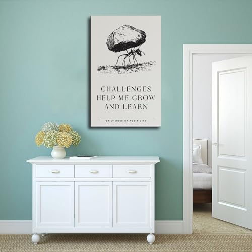 Tableau vintage fourmi et citation decoration murale premium