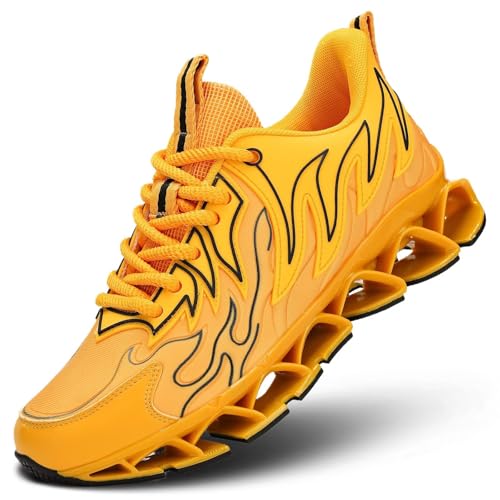 Image of Mens Running Shoes Mesh Breathable Trail Runners Fashion Sport Blade Walking Tennis Sneakers