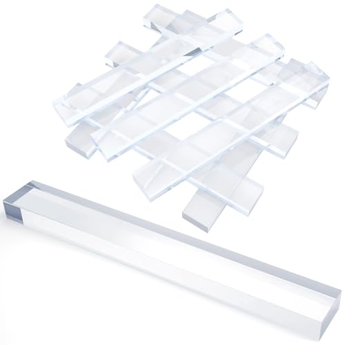 8 Pcs 1/8" X 1/4" X 2" Clear Setting Blocks for Glass Shims
