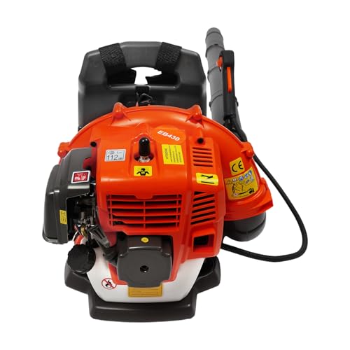 LENDISIY Soplador de hojas, 42,7 cc, 2 tiempos, gasolina y depósito de combustible de 1,2 litros, flujo de aire de 720 m³/h, velocidad de 70 m/s, para el cuidado del césped, limpieza de hojas y