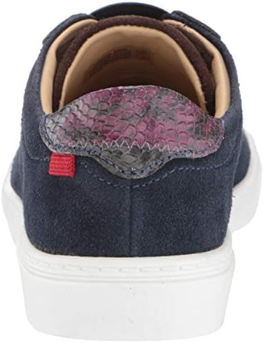 Marc Joseph New York Kids Boys/Girls Leather Made in Brazil Slip on Elastic Detail Sneaker, Navy/Brown Suede, 5.5 US Unisex Little | Image 2