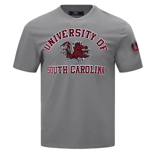 Pro Standard Mens University of South Carolina Classic Chenille Short Sleeve Tee Gray 2XL