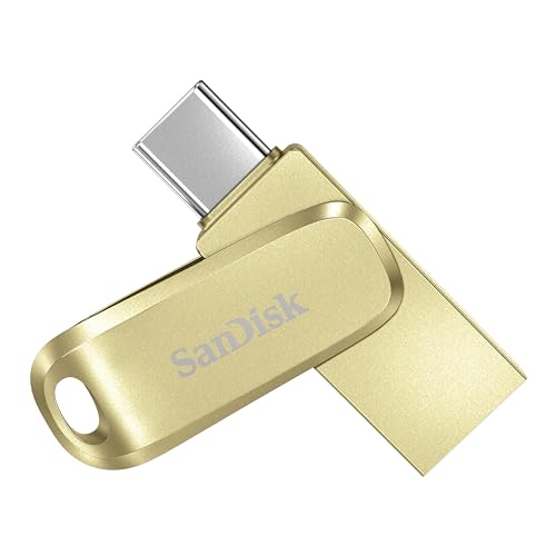 Image of SANDISK Ultra Dual Drive Luxe Type-C 256GB, OTG, Upto 400MB /s, Pendrive, Gold, 5Y Warranty (SDDDC4-256G-I35GD)
