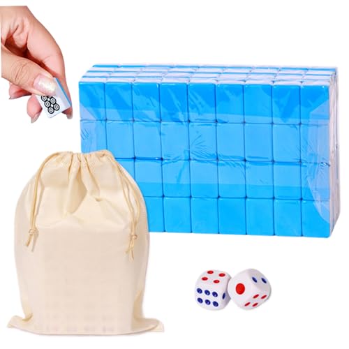 Mahjong Set Chinese Mahjong Juego 144 Fichas Mini miniatura 5