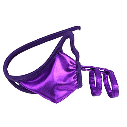 Nzszn Men's Sexy C String Underwear G Lingerie Panties T Black Thongs Bikini Briefs By Brilliant Purple #TOP4