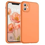 SUPFINE Designed for iPhone 11 Case,Premium Liquid Silicone with [Soft Anti-Scratch Microfiber Lining][Upgraded Camera Protection] Slim Shockproof Protective Phone Case for Men Women Girls,Orange