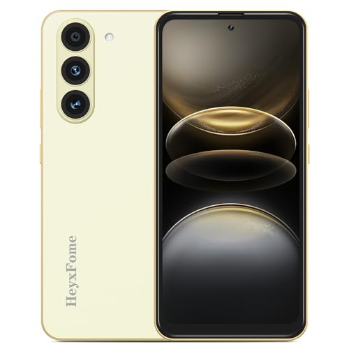 HeyxFome H4 Mobile Phones, 3GB+32GB/256GB Octa Core, Android 14 Phone, 6.6 HD+ Display, 3GB RAM Cheap Smartphone, 16MP Main Camera, 4G Dual SIM Free Unlocked New, Face Unlocked, GPS, Gold